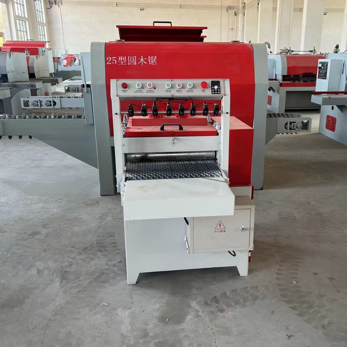 热销多功能大型圆木多片锯木托盘条板锯上下轴开料锯全自动圆木开