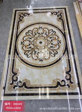 1600x2400客厅拼花瓷砖地板砖入户拼图餐厅过道抛晶砖玄关地毯花