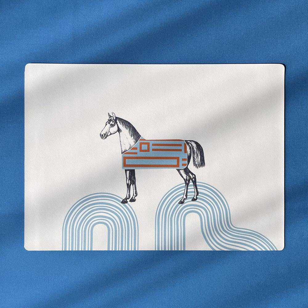 美式爱马轻奢隔热垫餐桌垫防烫餐垫家用PU碗垫盘垫锅垫厚杯垫