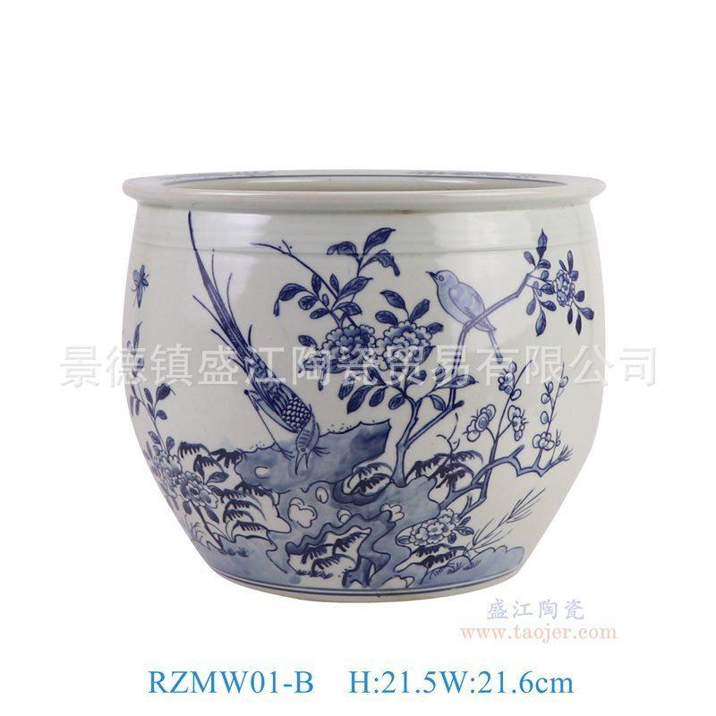 景德镇陶瓷花盆手绘青花瓷花鸟盆复古笔筒缸家居民宿花盆收藏装饰,鲜花速递/花卉仿真/绿植园艺,花盆,淘宝优惠券,粉丝福利购,淘宝优惠卷