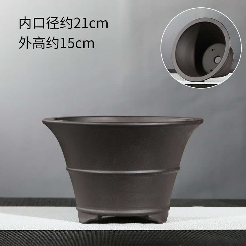 紫砂批发花盆陶瓷盆景盆大口径兰花专用盆办公室阳台桌面厂家多肉