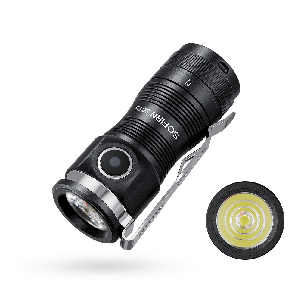 Sofirn新品SC13索菲恩手电筒迷你户外1300lm18350便携直充透镜