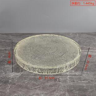 北欧树脂创意圆形托盘摆件玄关客厅卧室茶几电视柜样板房家居饰品