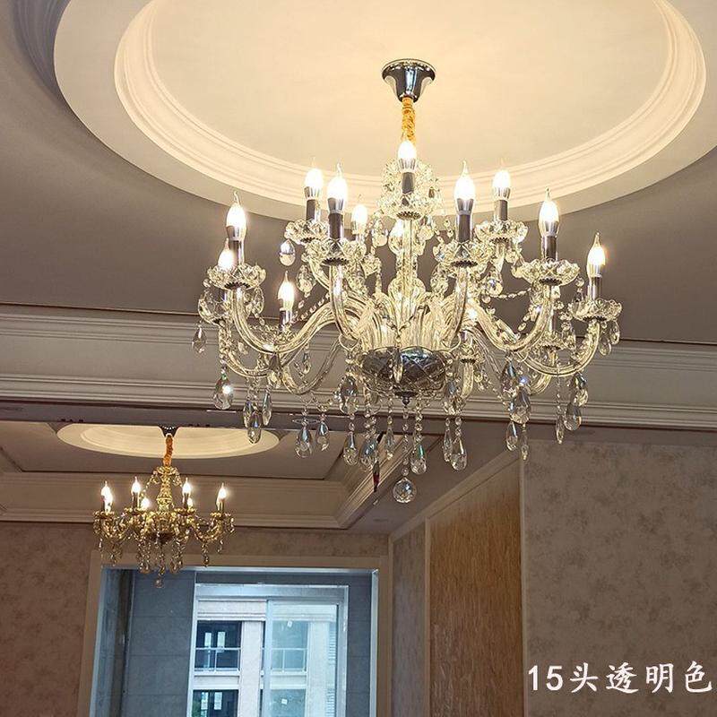 水晶吊灯欧式奢华大气酒店现代简约餐厅卧室灯别墅大厅客厅灯吊灯