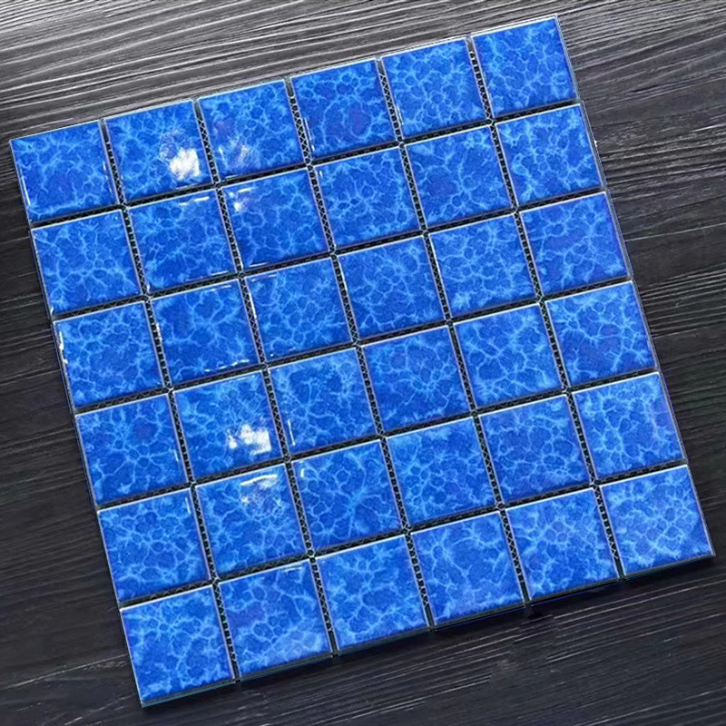 工程游泳池马赛克做可陶瓷水池背景墙三色瓷砖卫生间马赛克墙砖