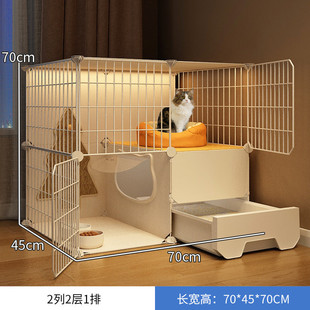 猫笼子家用抽屉式带厕所室内一体猫砂盆超大空间太空舱猫窝猫别墅