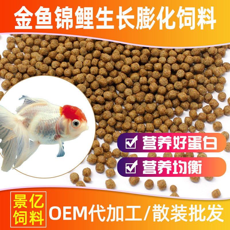 锦鲤鱼饲料景批发安金鱼鱼粮锦鲤鱼食观赏鱼饲料冷水鱼饲料