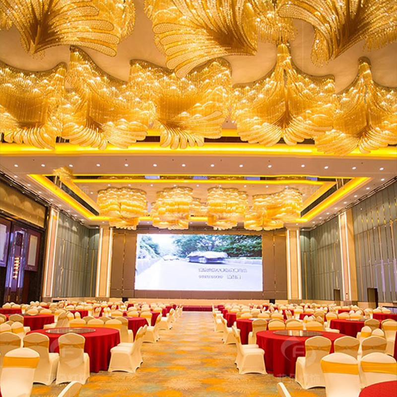 别墅吊灯酒店大堂吊灯宴会厅水晶灯具大型工程灯灯售楼部沙盘非标