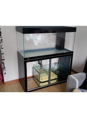 60底滤海水缸超白缸鱼缸水景草缸珊瑚养殖磨边60c2米大型鱼