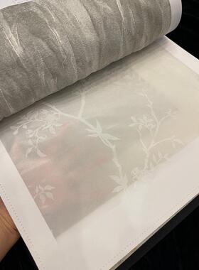 2022年厂家隔断奶油白色纱帘阳台客厅卧室新款窗纱高档提花白纱