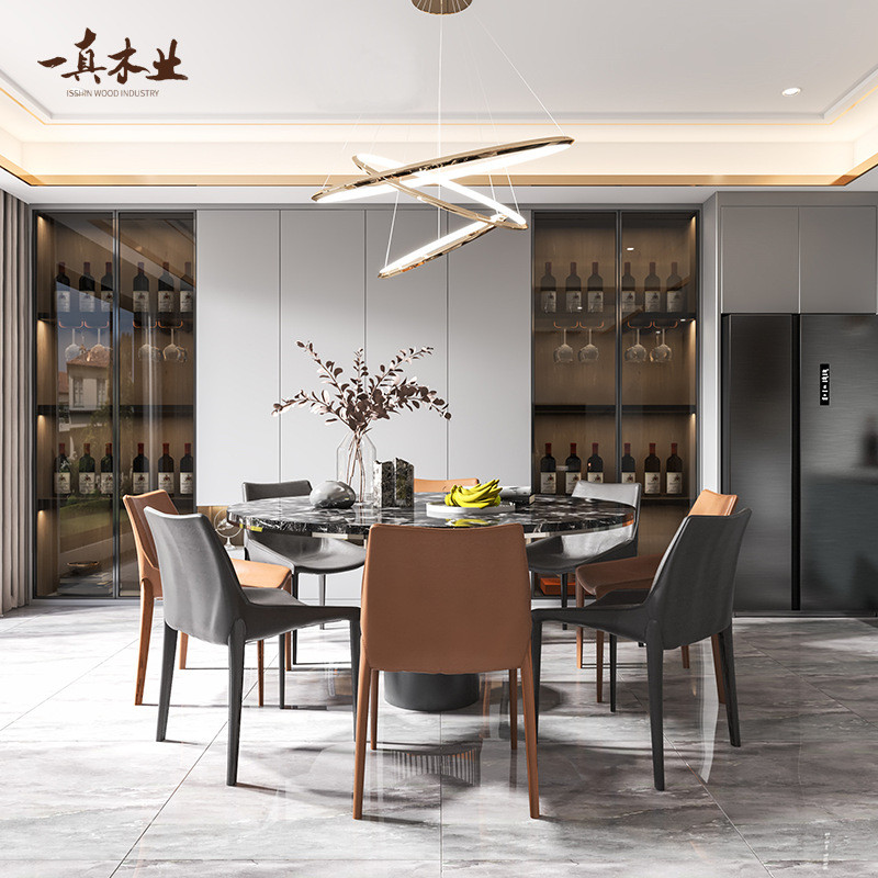 现代展示柜家用酒柜大气简约实木客厅柜餐边柜红酒柜靠墙整体