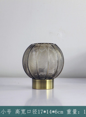 【新品】北欧风极简软装水培玻璃客厅简约风样板间花器插花瓶摆件