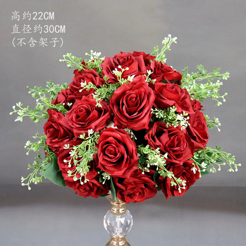 新款仿真草坪花艺婚庆婚礼花球舞台背景t台路引布置外贸装饰道具
