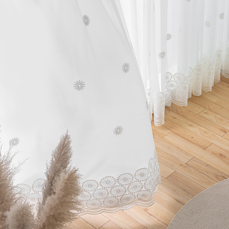 1s2j批发白纱2022卧室透光不透人纱帘窗帘飘窗阳台纱客厅新款薄纱