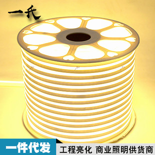 霓虹灯带led柔性灯管2835贴片220v高压360度半圆形户外防水软灯条