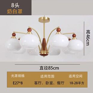 新款餐厅美式复古客厅吊灯大厅主灯法式中古风南洋卧室灯中山灯具