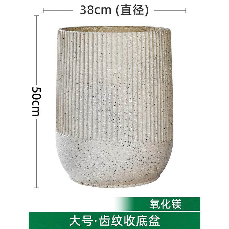 大型花器水泥花盆氧化镁大口径绿植花卉室内客厅龟背竹植物盆栽仿