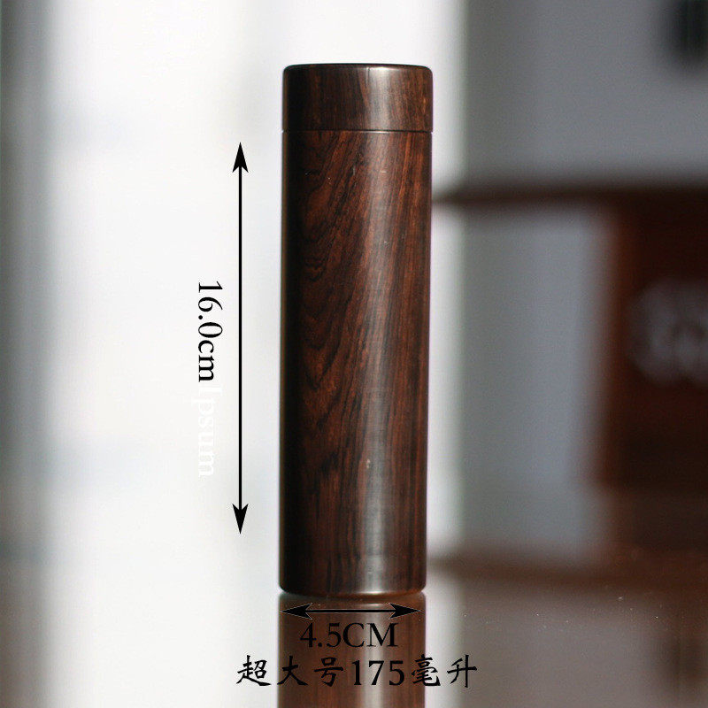 btv4镶银乌木便携随身茶叶罐轻便出差旅行茶盒中式迷你小号分装罐
