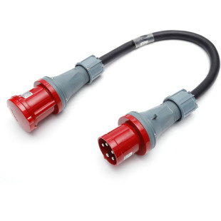 5芯63a插头电源线舞台灯光配电箱延长线5*10平方电源连接线电缆线