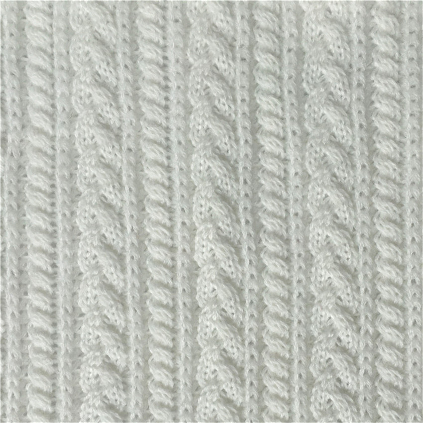 现货毛线粗针面料材鞋工艺品晴纶粗针针织面料抱枕毛毯麻花面料