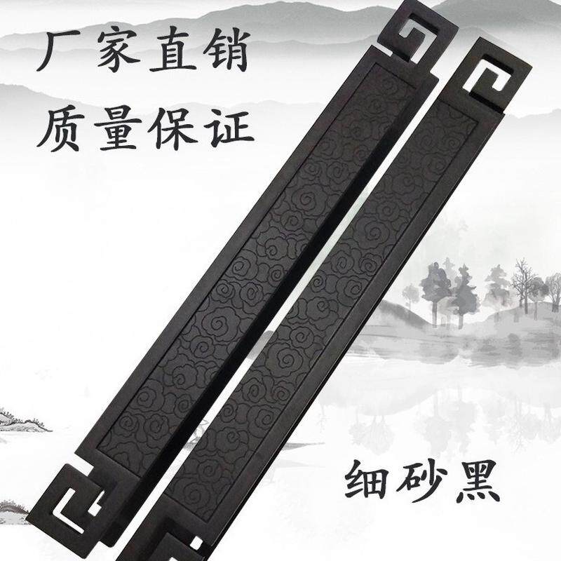 高档玻璃门拉手仿古浮雕祥云回纹青古铜长款加厚大门拉手木门拉手