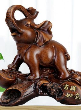 批发大象工艺摆件办公开业乔迁家居客厅礼品装饰品吉祥如意木象