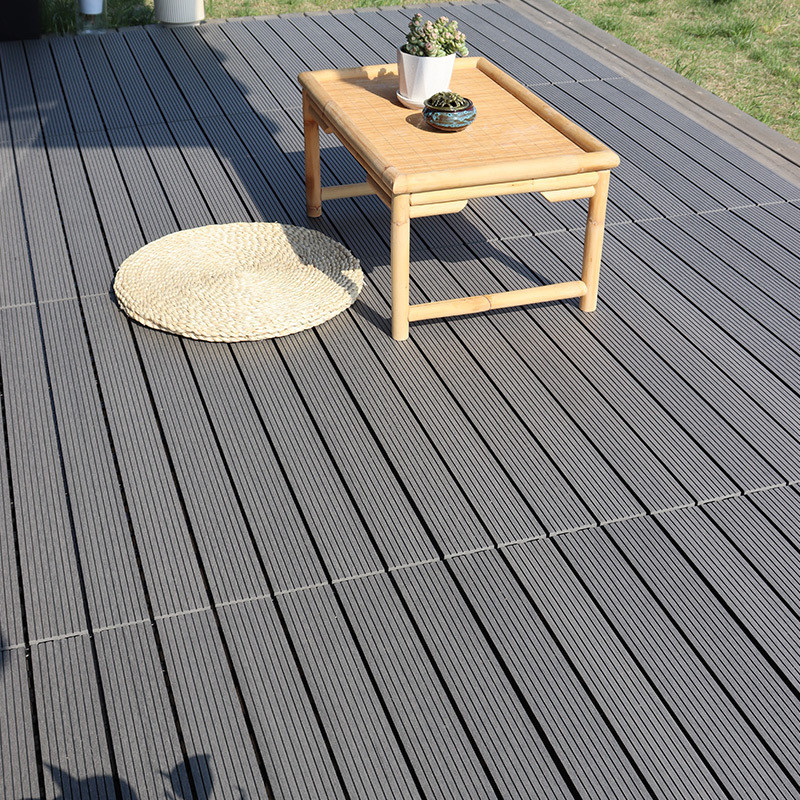 塑木地板户外阳台改造露台庭院室外拼接diy地面铺设防腐木可裁剪