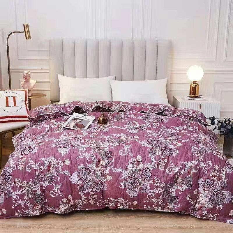 y4j8批棉棉两用被套单件加厚全棉被罩加发夹学生夏凉被空调被1.5m