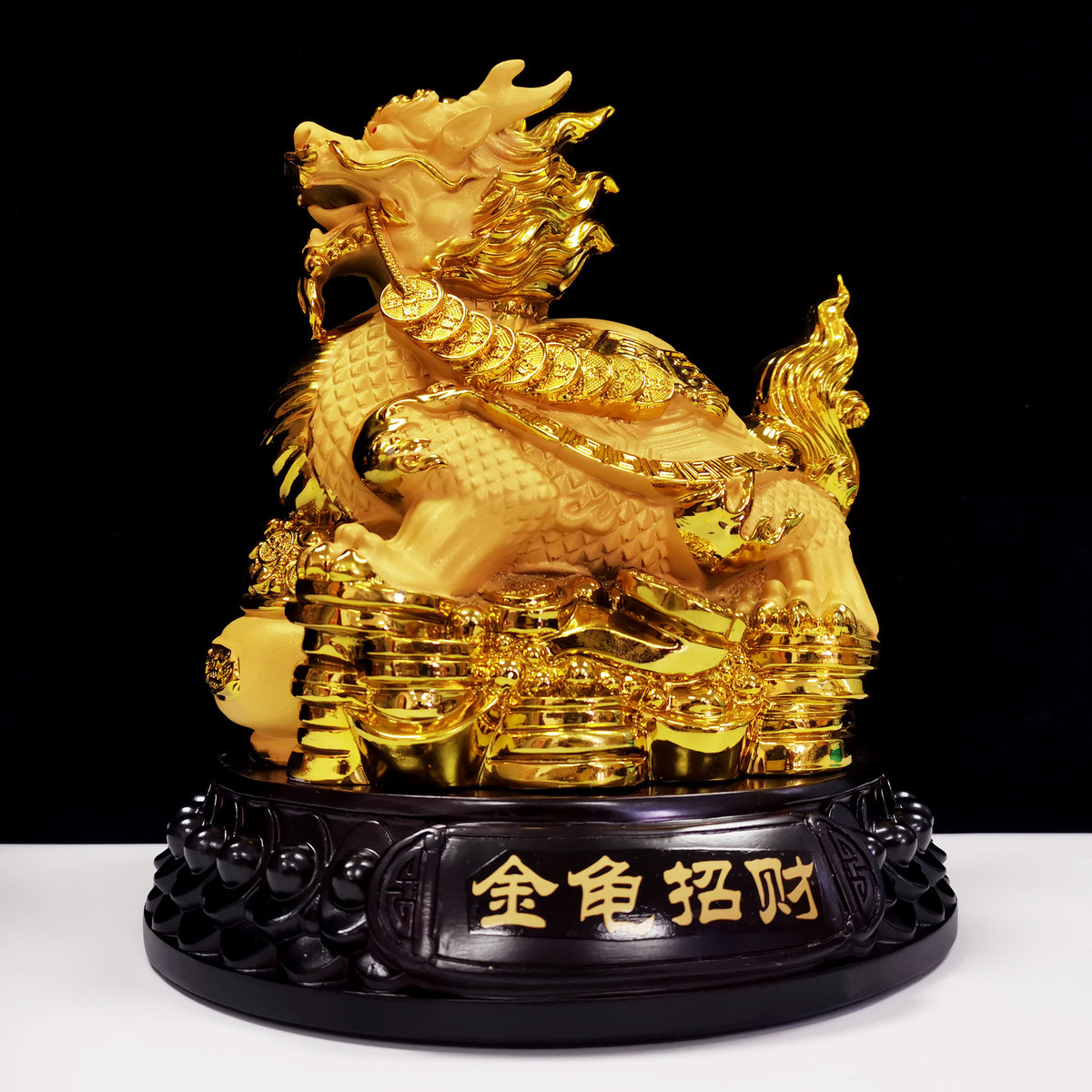 龙龟摆件招财龙头龟金钱龟乌龟工艺品客厅办公室装饰品吉祥物摆设