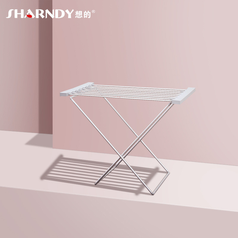 vjw5烘干衣架电热晾衣架干衣机烘干器铝落地折叠式发热太空梅雨潮