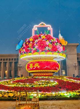 广场花篮雕塑大型玻璃钢户外广场花篮模型雕塑城市景观制作