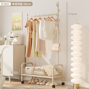 特厚可移动卧室加粗晾衣架家用晾衣架阳台挂衣服架子 衣架落地立式