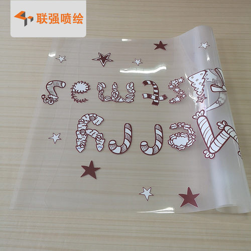 热销深圳厂家供应彩玻璃贴彩打印uv超透膜喷绘制作白透明车贴喷绘