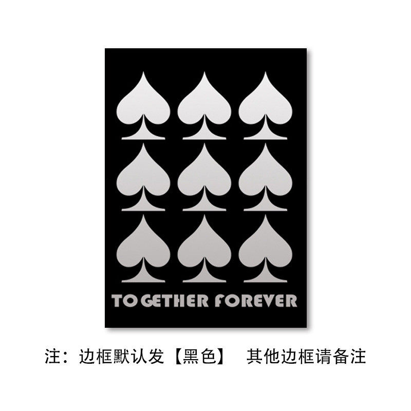 现代简约黑白ins文艺卧室床头装饰画清新客厅背景墙小众镜面挂画
