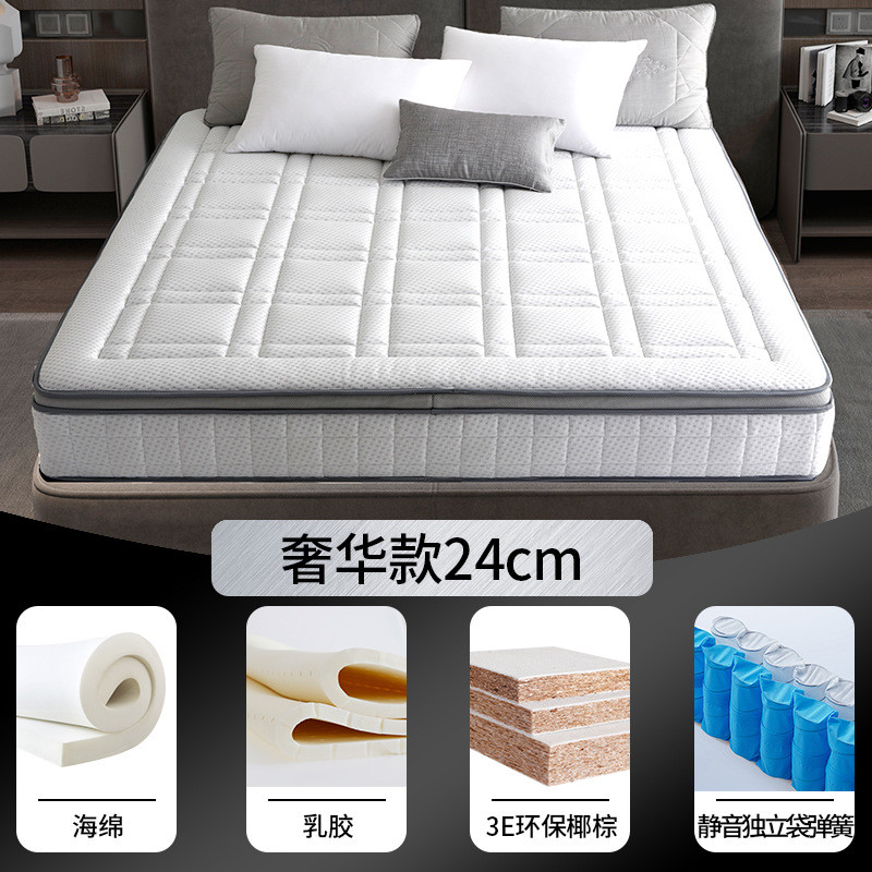袋装弹簧床垫乳胶垫椰棕垫棕榈席梦思护脊高品质弹簧榻榻米1.8米