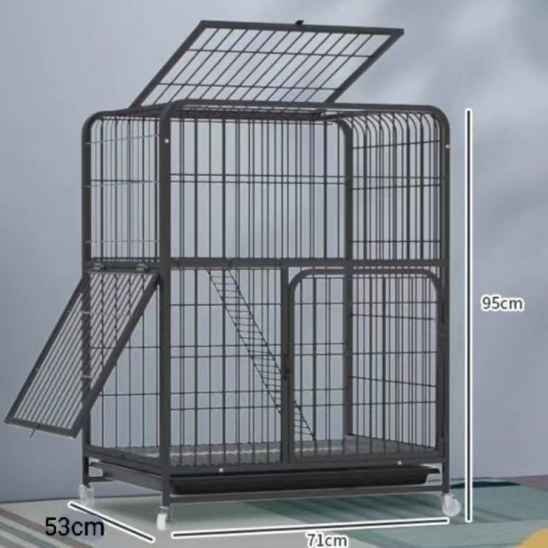 双层猫别墅室内猫笼家用三层猫笼带厕所超大自由空间猫咪笼子