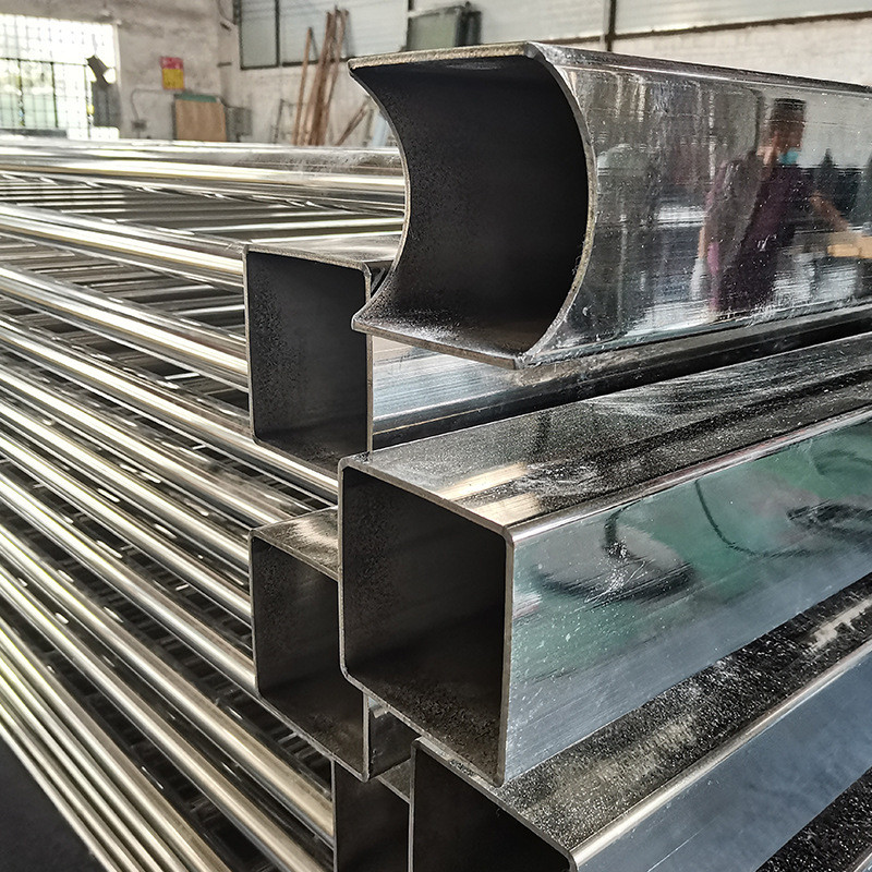 厂家批发304不锈钢方管大桥市政工程栏杆不锈钢切斜口立柱面管