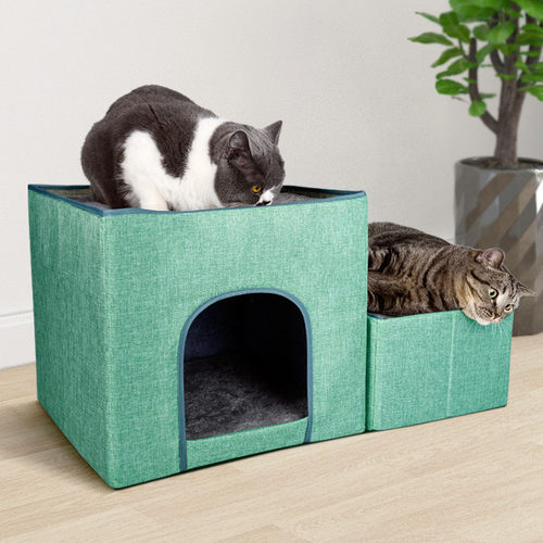 储物直销流浪猫窝冬季保暖四季通用封闭式超大号猫屋工厂双层别墅