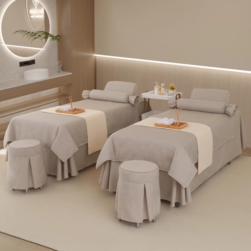 高档美容床罩四件套轻奢床套床罩按摩理疗美容院专用床单四季通用
