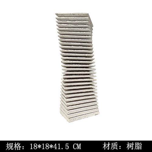 简约现代创意树脂叠高饰品摆件售楼处书房书柜玄关软装建筑模型