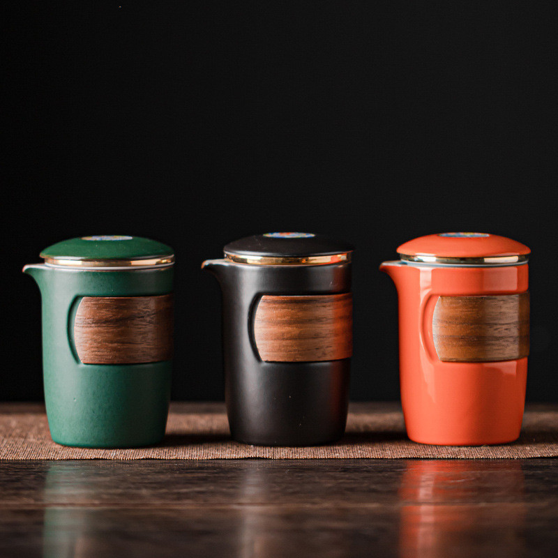 热销功夫祥云快客杯陶瓷便携式一壶三杯七彩旅行茶具小套装随身泡