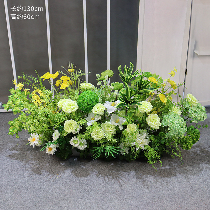 婚庆仿真韩系装饰花艺绿植绢花森系婚礼堂背景成品绢花造景布置花