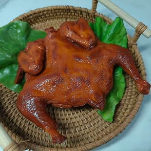 仿真烤鸡模型奥尔良蜜汁卤肉烤箱炸鸡餐馆饭店农家乐展示摆设道具