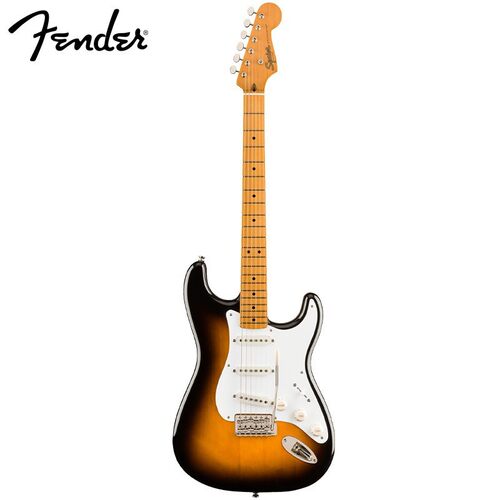 热销fender芬达吉他sq50scv系列带摇把枫木指板复古单线双色电吉