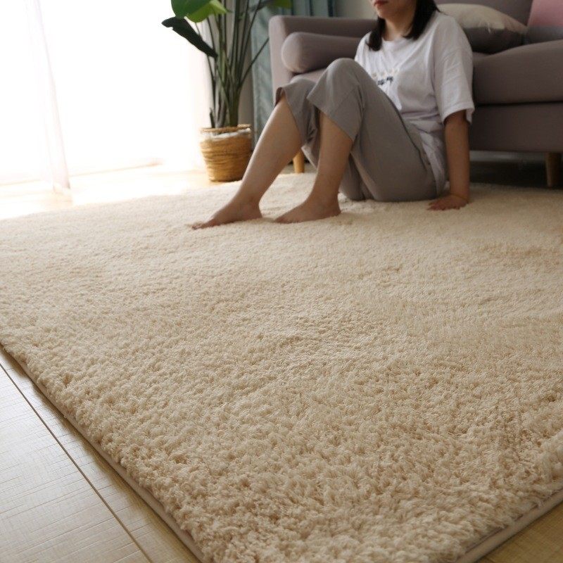 长毛地毯舒棉绒地毯卧室客厅加厚地垫床边飘窗垫北欧纯色满铺简约