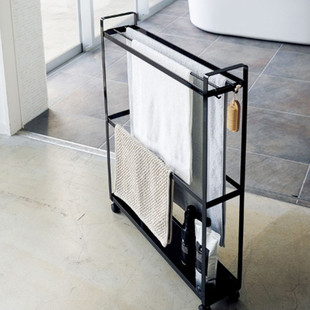 缝隙置物架浴巾毛巾浴室架推车厕所落地可移动夹缝厨房整理收纳架
