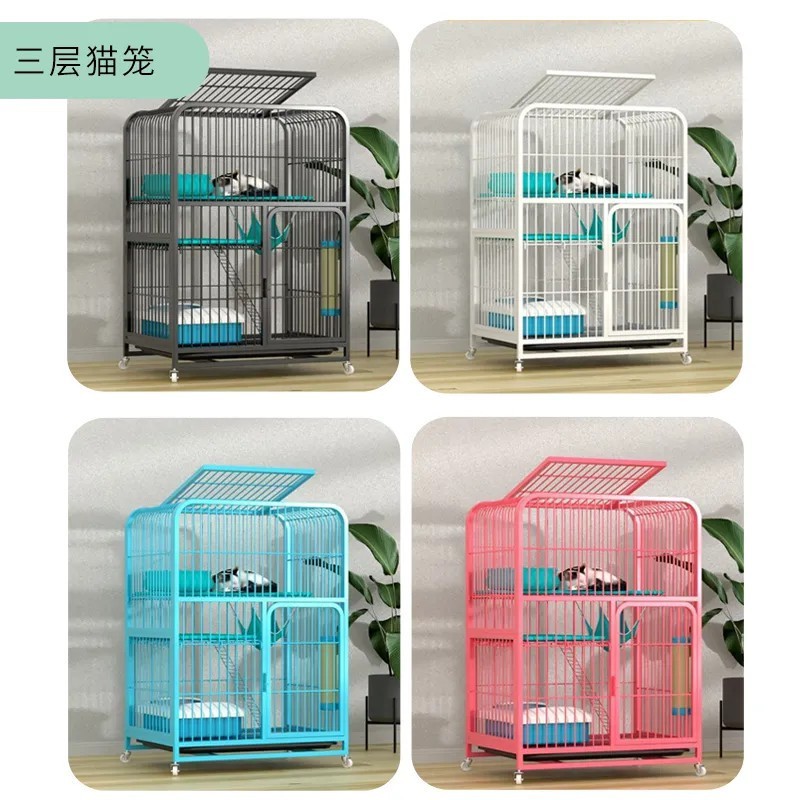 猫笼家用室内带厕所一体猫舍猫屋自由空间超大猫别墅加固方管笼具
