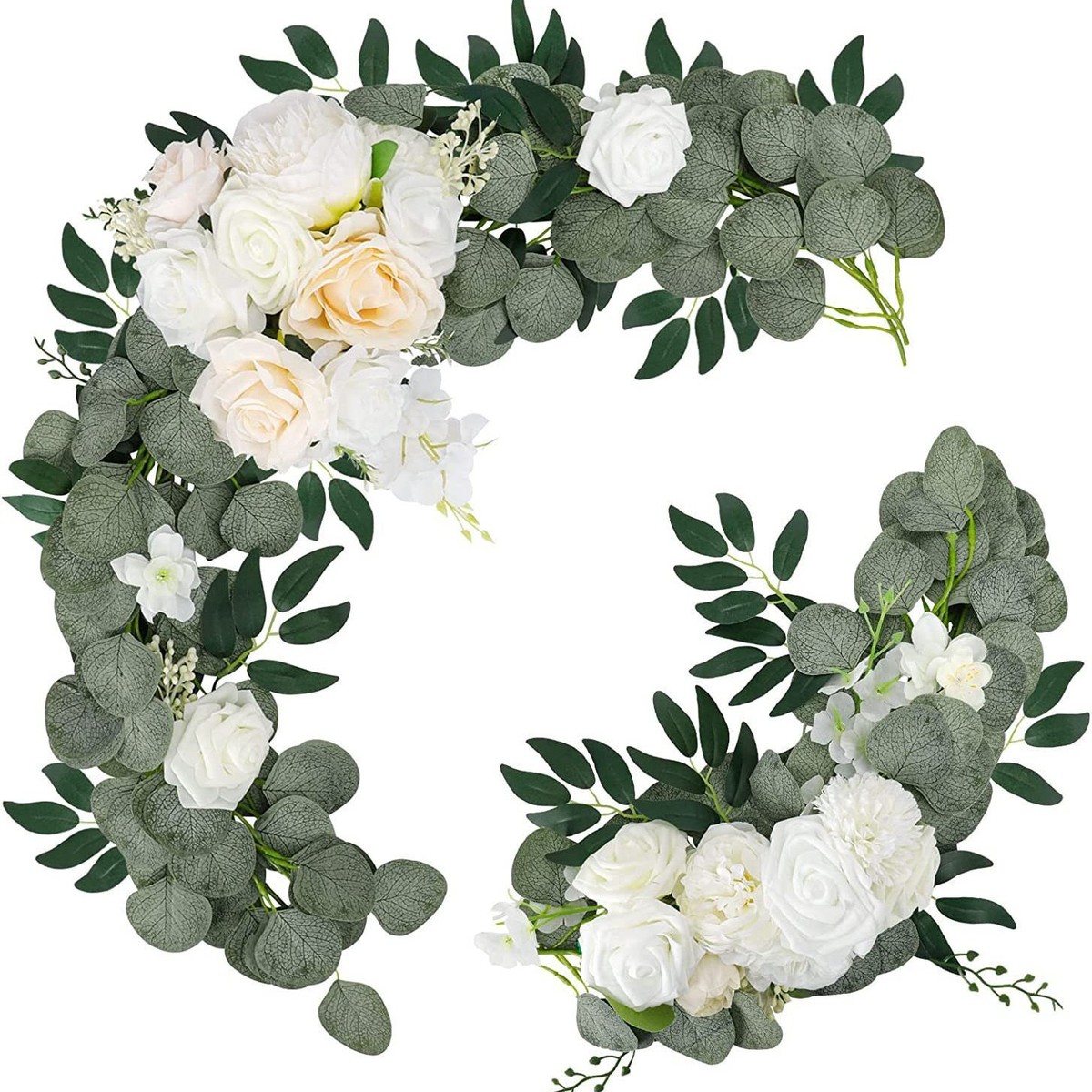 仿真花婚礼背景拱门装饰绿植挂花花门布置婚庆婚花结花挂件挂饰