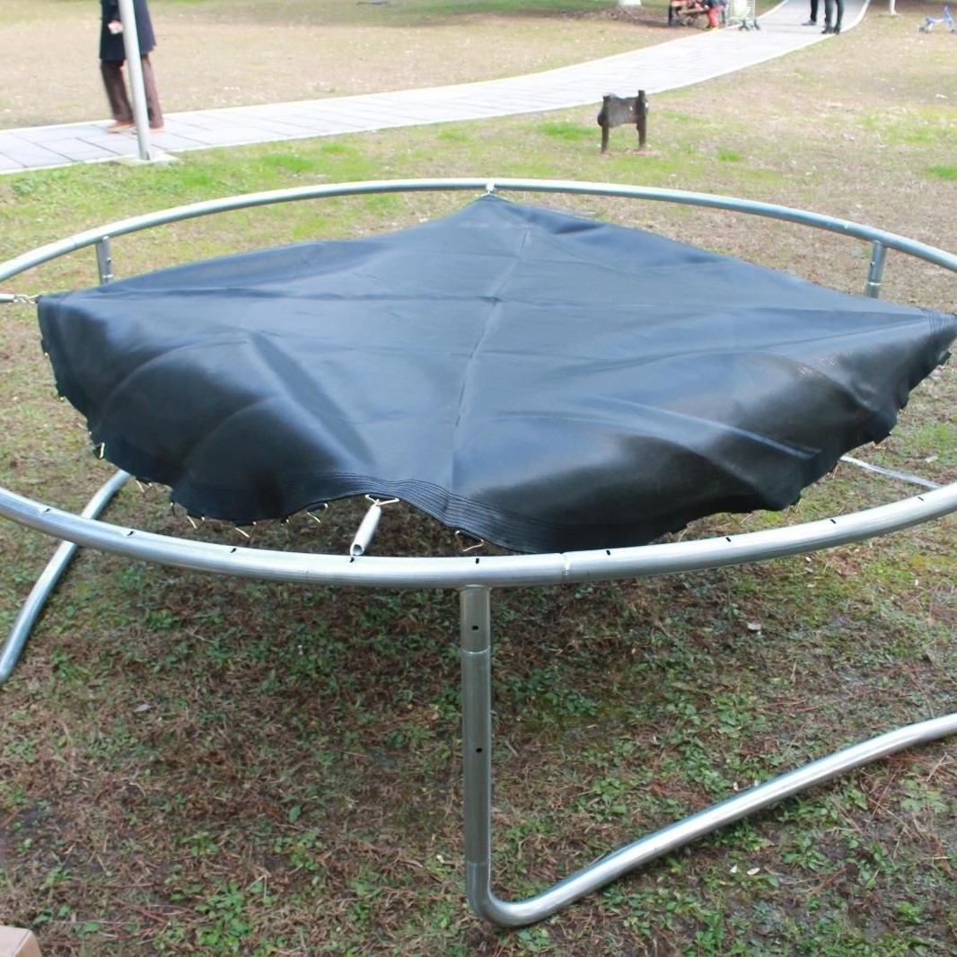 儿童蹦蹦床圆形商用彩色跳布户外护网成人弹簧跳跳床耐磨网面网布