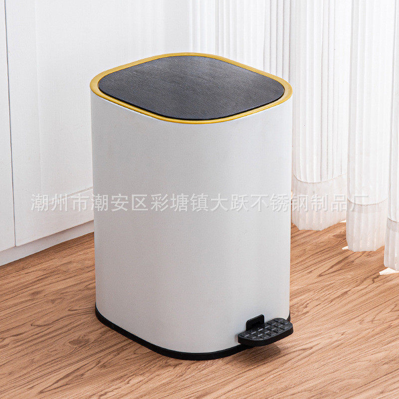 轻奢垃圾桶带盖家用厕所卫生间桶创意脚踩圾垃客厅大号厨房有盖